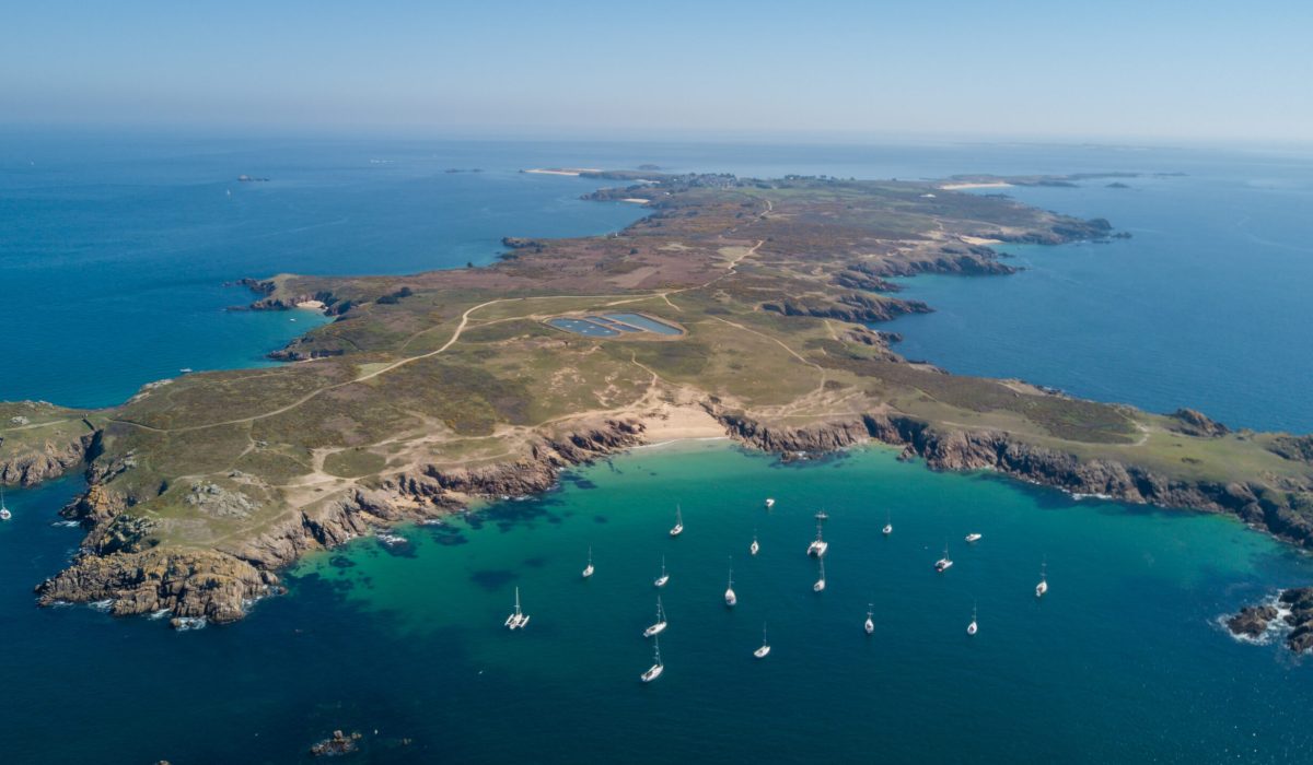 Vue arienne le-d'Houat en France